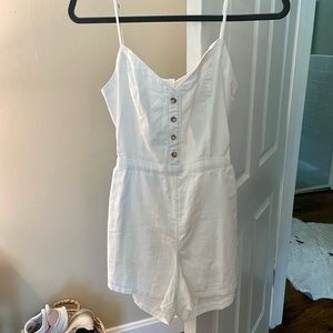 Abercrombie & Fitch, white romper with bottoms on front and open back